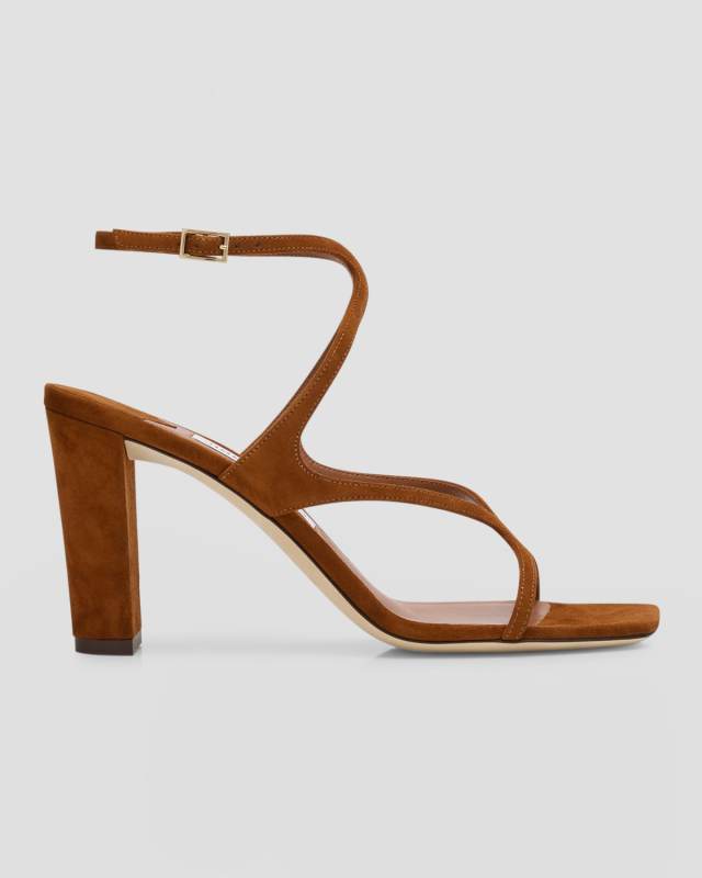 Azie Suede Ankle-Strap Sandals